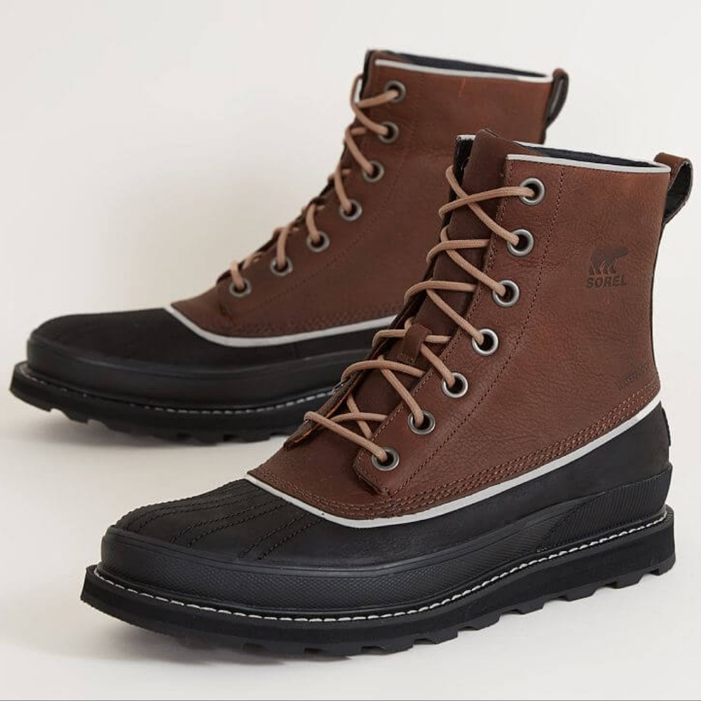 🥾 Sorel MADSON 1964 WATERPROOF Boots Color: Elk, Black Men's Size: 7.5